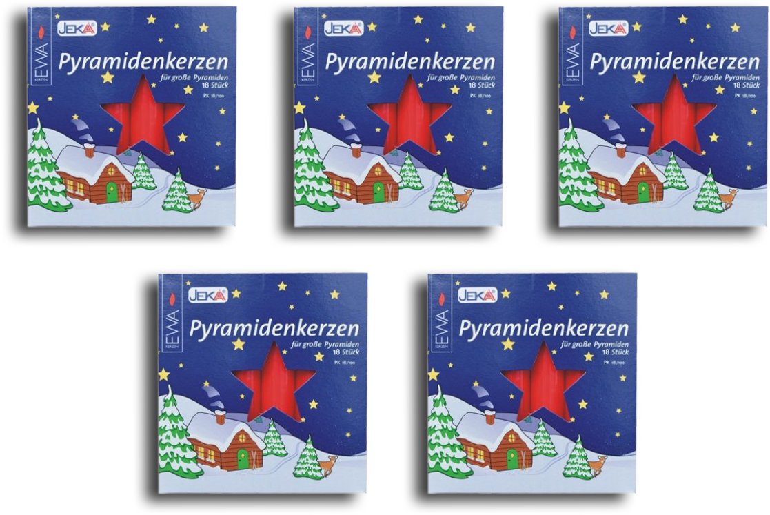 Pyramidenkerzen 17x100 mm (90 Stück, Rot) Kerzen