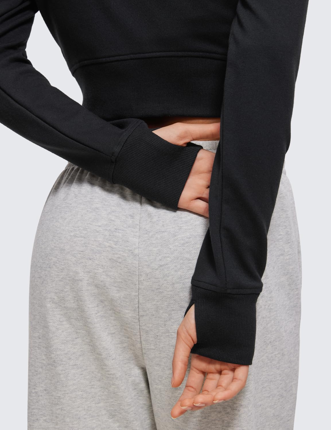 CRZ YOGA Felpa Corta con Cappuccio e Cerniera | Peso Medio, Casual, Morbide, Cerniera Completa, Contenente Cotone, Calda, con Collo a Imbuto, Felpe da Donna