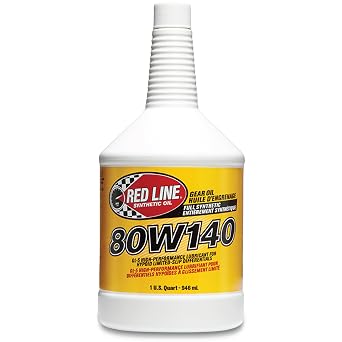 Red Line 58104 80W140 GL-5 Synthetic Gear Oil for Hypoid Limited Slip Differentials - 1 Quart
