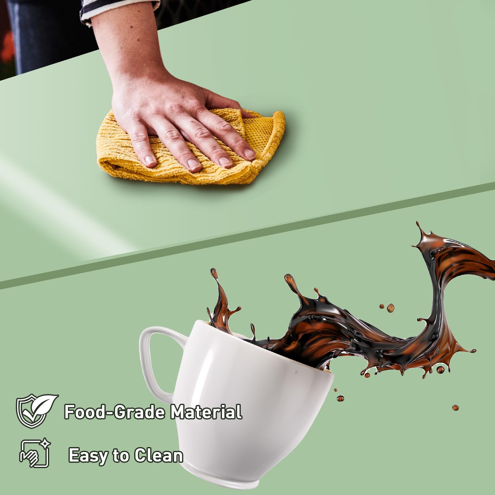 FULDGAENR Einweg-Tischdecken Aus Kunststoff, Salbeigrün, 137x274 Cm – 3 Stück Für Partys & Events