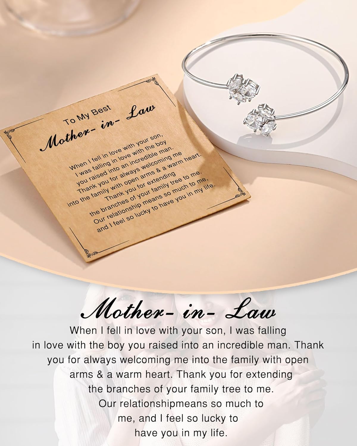 Adjustable Bracelet for Women-Bonus Mom Mother in Law Birthday Mother Day Christmas - Image 4