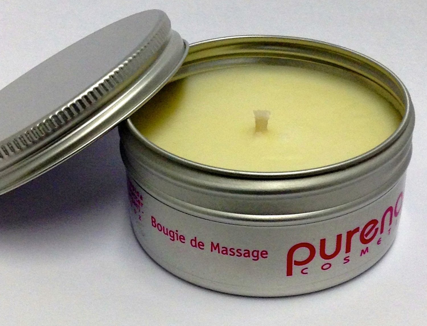 Purespa Vela de Masaje Natural Perfumada orgánico - 100% sensual y relajante (Vainilla, 80 gr)