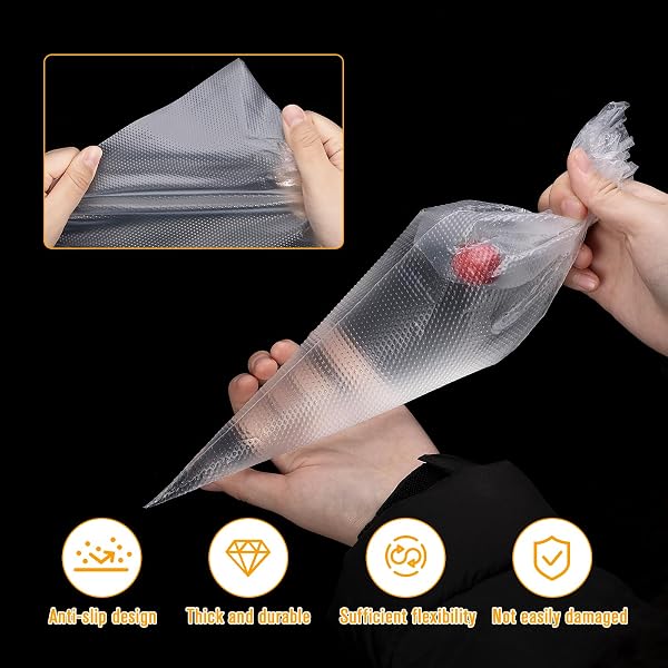 Carehabi sac a Poche USA e Getta, 100 Pezzi Sacchetto per Pasticceria e Getta, per Decorare Torte di Biscotti, Sacchetti per Decorare Torte (20x30cm) - 5
