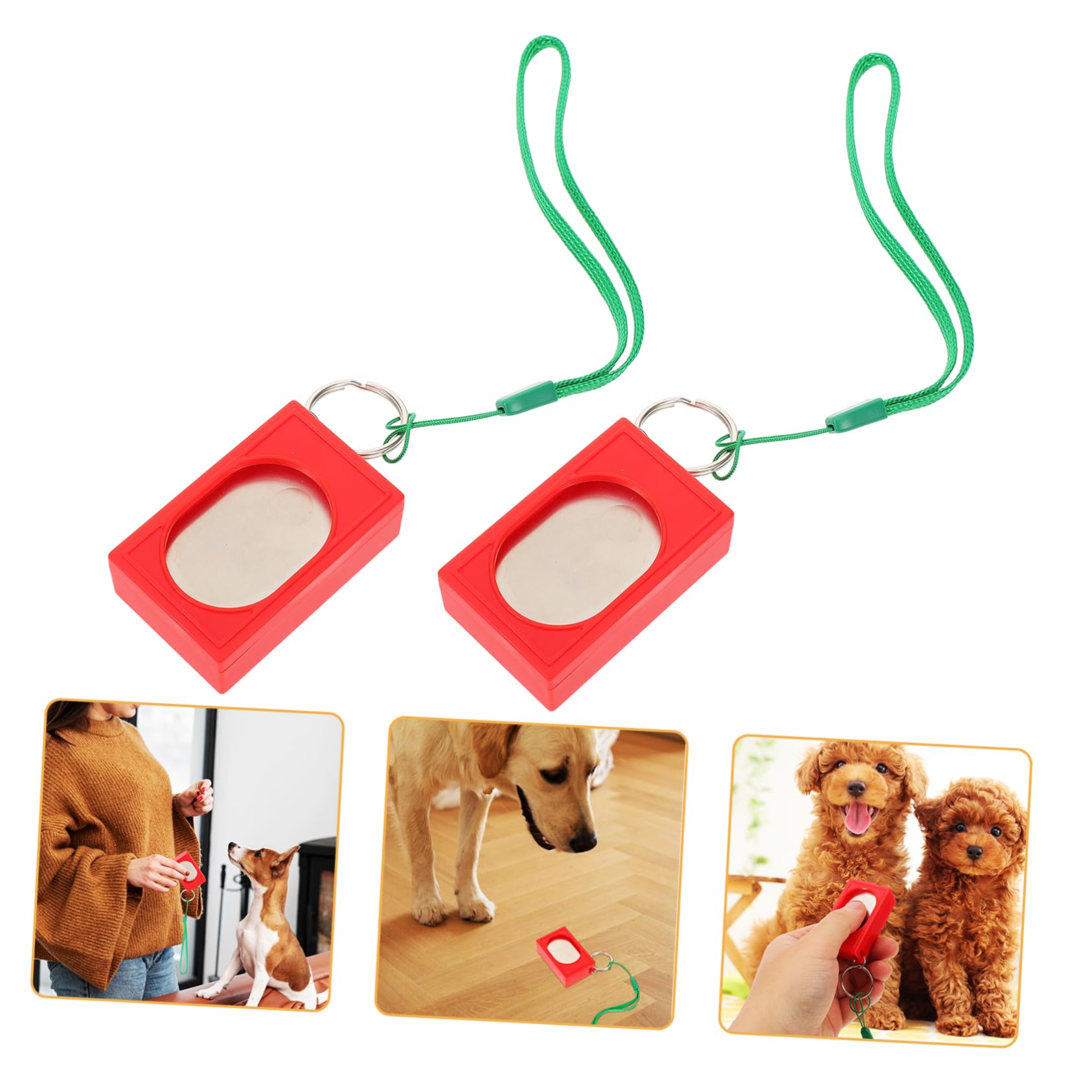 BESPORTBLE 10 Piezas Clicker De Mascota Clicker De Ladridos Cachorro Clicker De Entrenamiento Clickers Interactivos para Perros Dispositivo De Control De Ladridos Clicker De Animales Rojo
