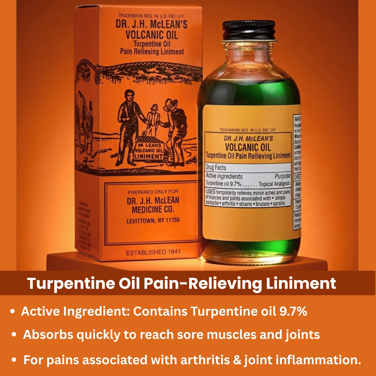 Amazon.com: Dr. J.H. McLean's Volcanic Oil Pain Relieving Liniment