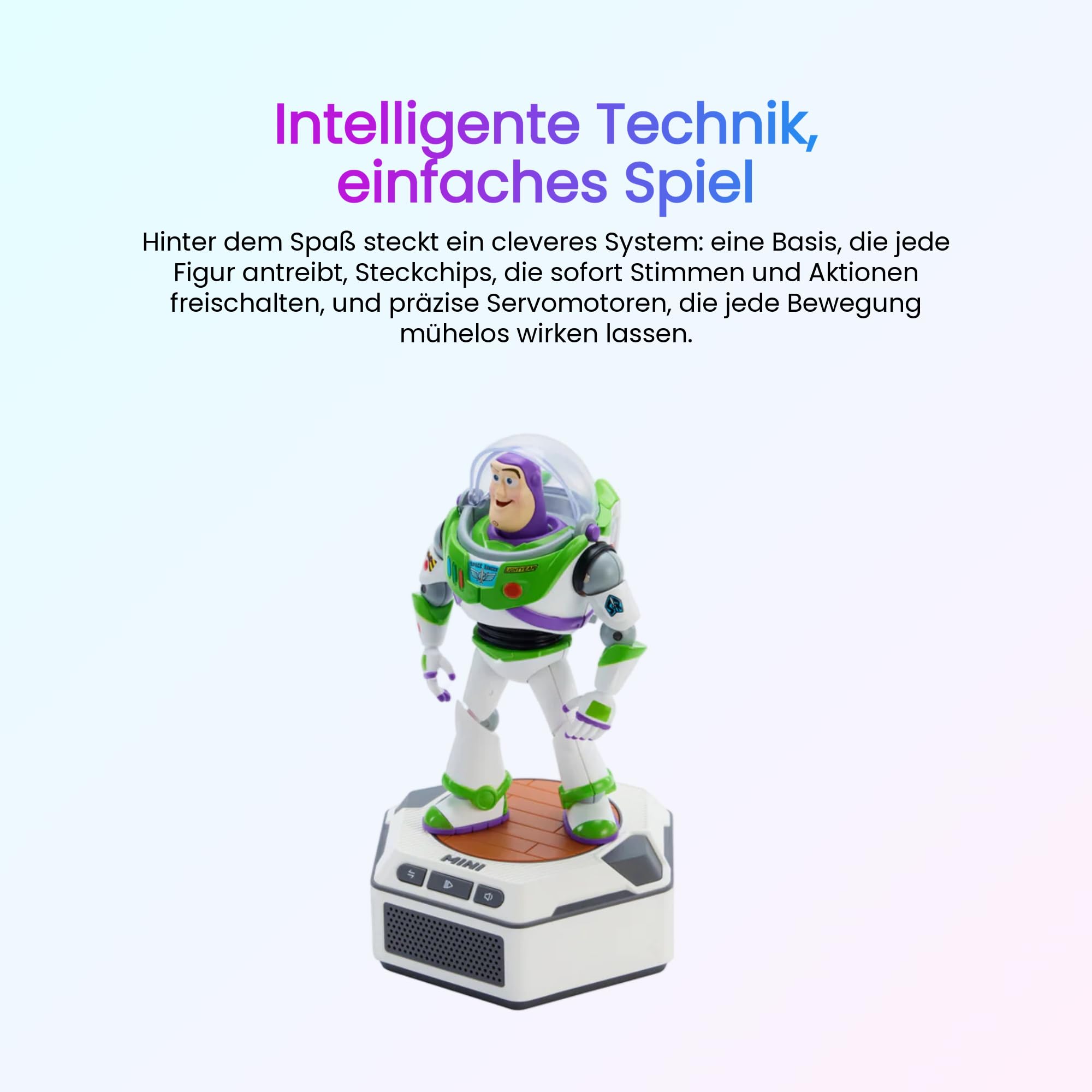 Robosen Mini Robot Buzz Lightyear – Interaktiver Smart-Roboter mit Sprache, Bewegung & App-Steuerung | Offizielles Disney Pixar Toy Story Sammlerstück | Programmierbare Aktionen, Akku§