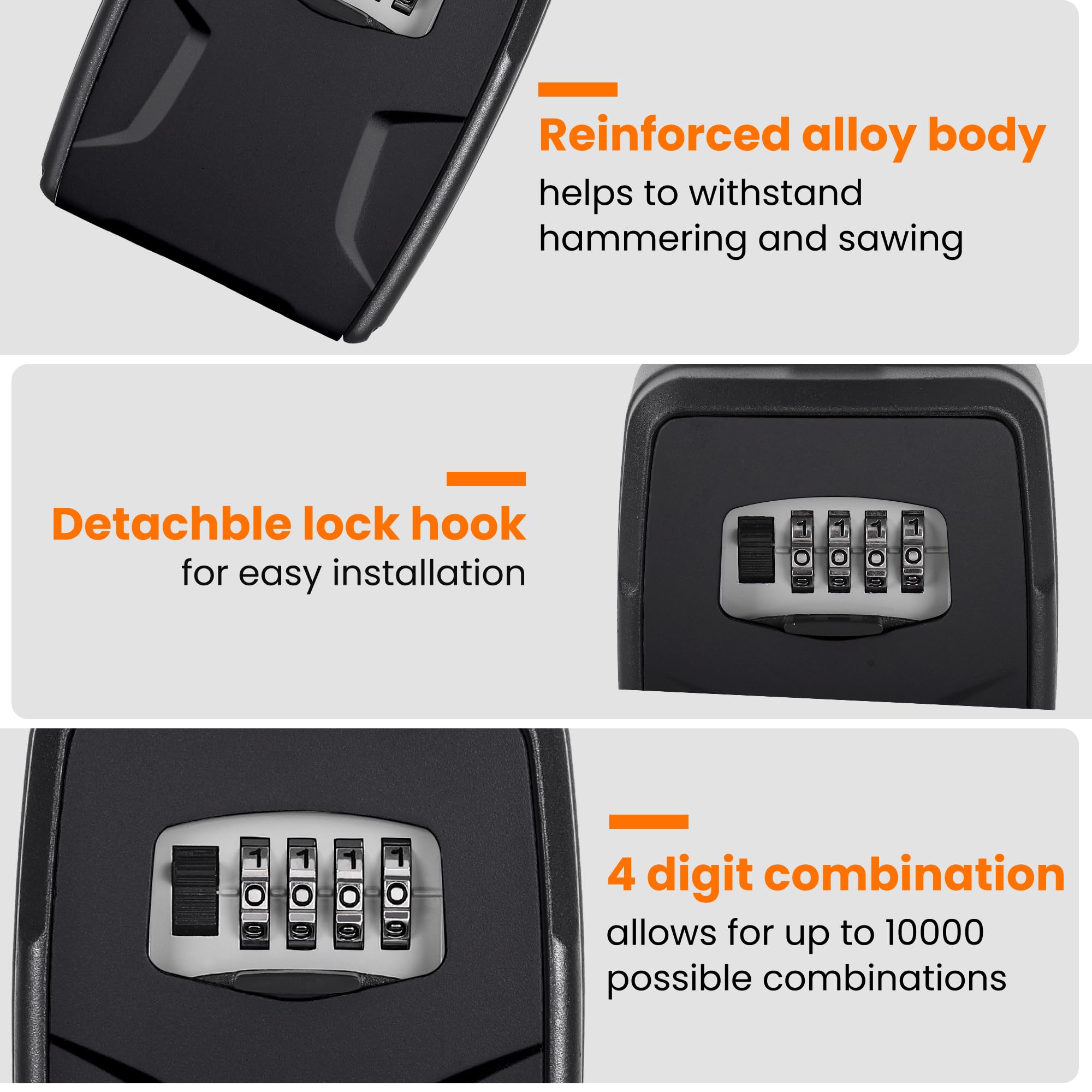 Amazon.com: Fayleeko Portable Key Lock Box, 6 Key Capacity