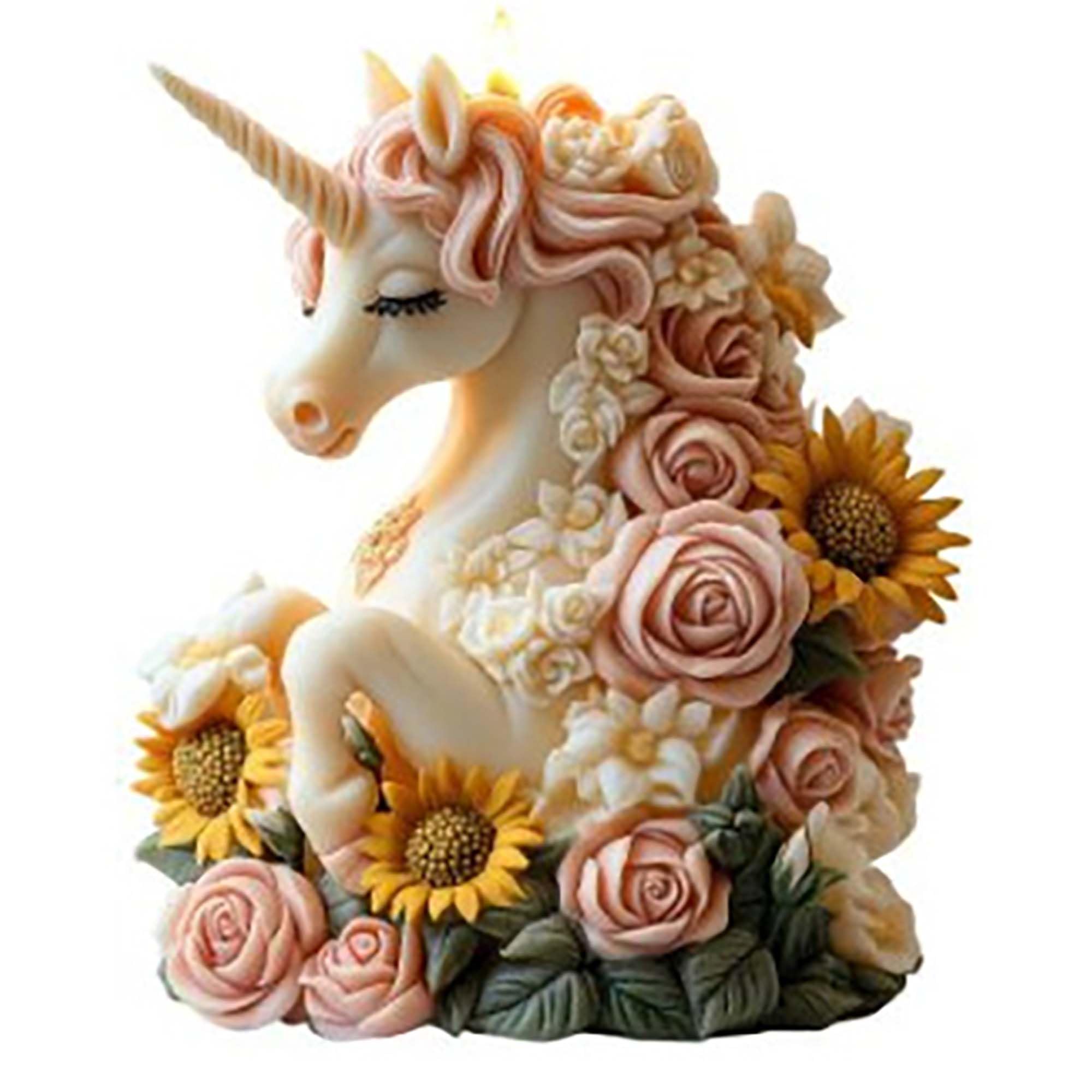 Horse Silicone 3D Flower & Rose Mold - Peony & Candle Mold for Resin, Clay & Soap Making - Craft Supplies