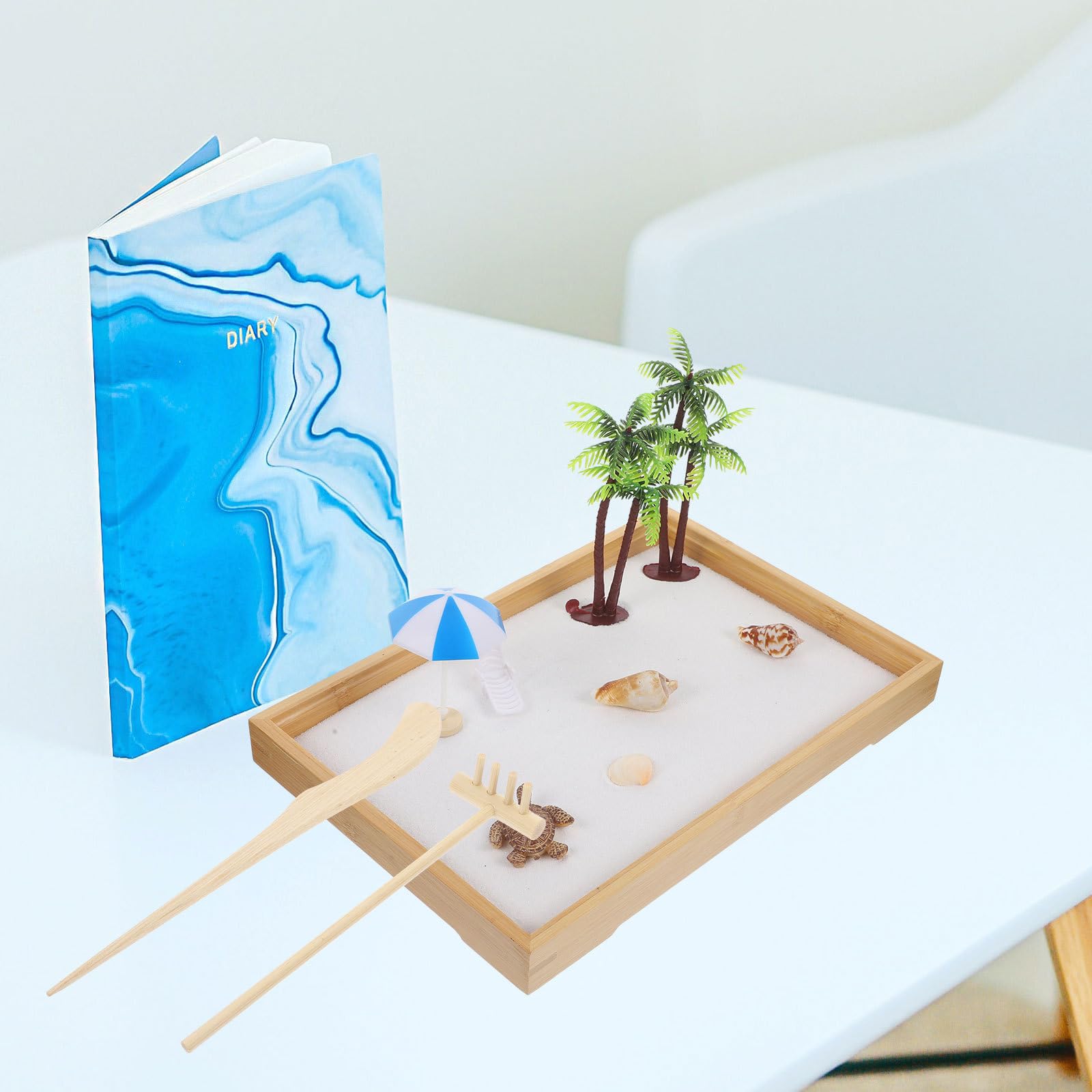 Adorno de Paisaje en Miniatura de Playa para Escritorio y Mesa