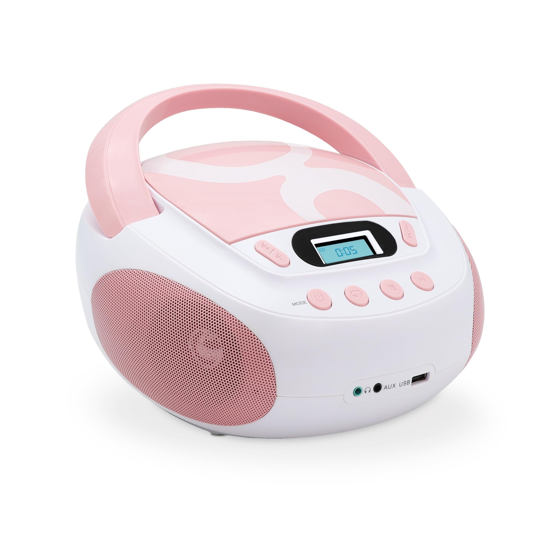 METRONIC 477408 Lecteur CD avec Port USB et Sortie Casque Rose Clair
