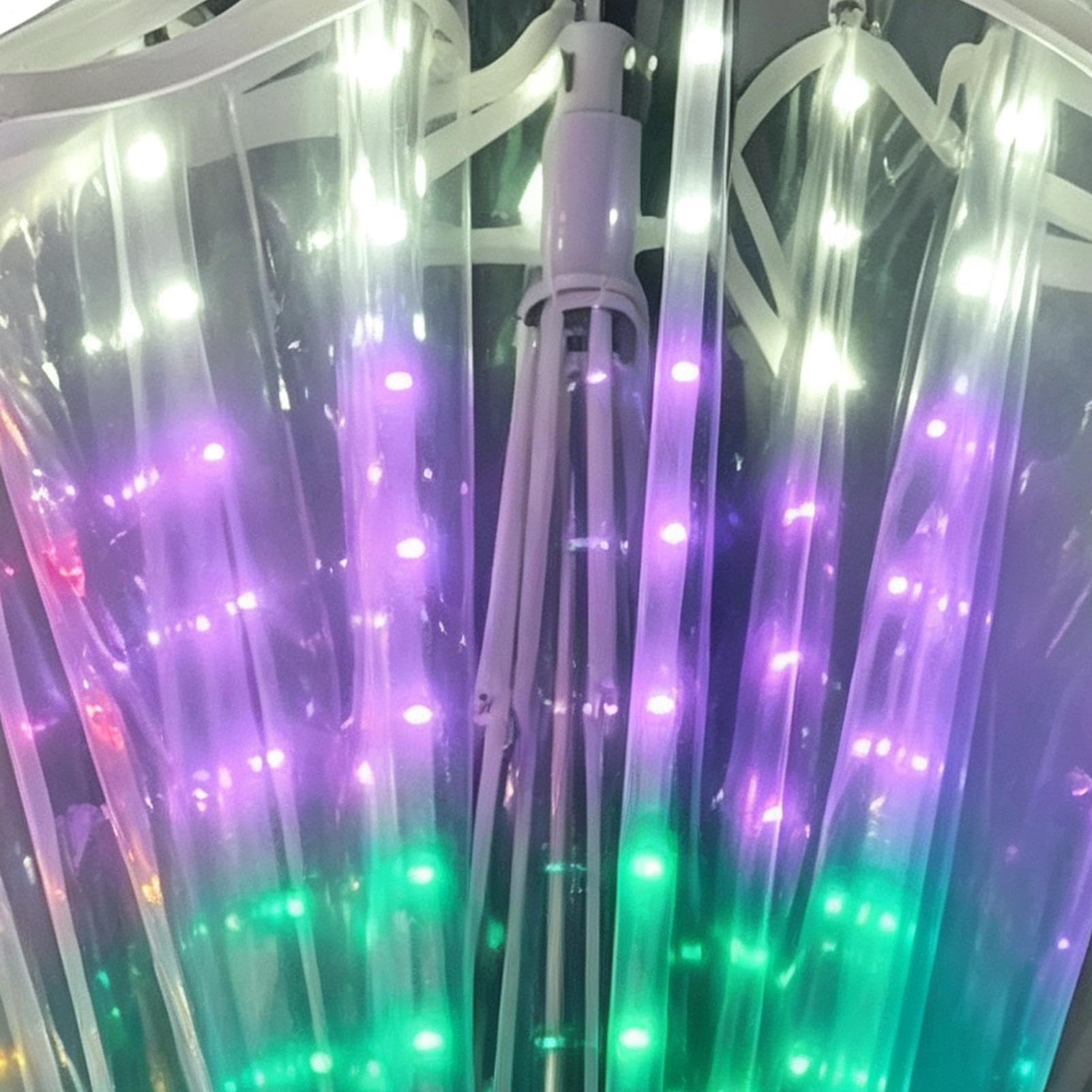 Paraguas LED Herramienta De Para Paseos Nocturnos | Paraguas De Lluvia Iluminado Para Hombres Mujeres Adultos Adolescentes Chicas Halloween Disfraz Escenario Actuación