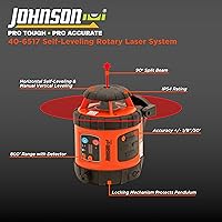 Vista 3 de Johnson Level & Tool 40-6517 Sistema láser rotativo autonivelante, 29 x 7 pulgadas, rojo, 1 kit
