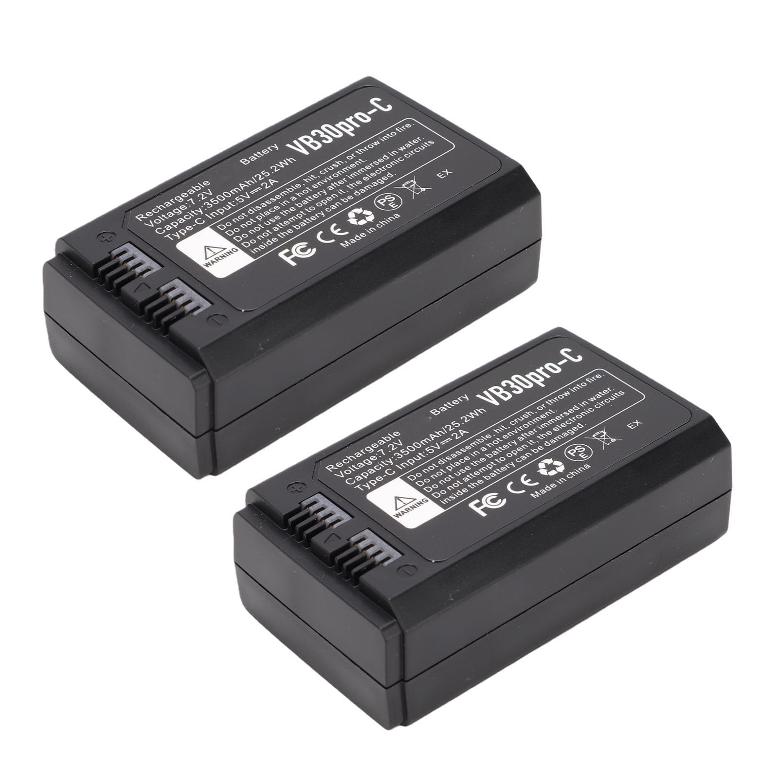 Diyeeni Paquete de 2 Baterías de Flash de Cámara de Iones de Litio de 3500 MAh, para V1 V1Pro V850II V860II V860III AD100 Pro con Reemplazo de Flashes de Cámara