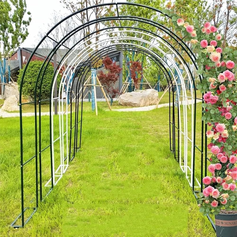Bardzo szeroki łuk ogrodowy 300, 350 cm wysokości, pergola, krata, do roślin pnących, róż i winogron, stylowa czarno-zielona altana na wesela, szer. 2,4 m x wys. 2,2 m