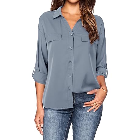 Chic and Versatile Dressy Lapel Button-Down Shirts: Try Before You Buy Your Perfect Office Attire