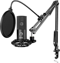 FIFINE Streaming Microphone PC with Arm, USB Microphone P…