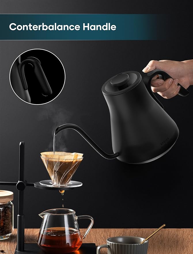 Tetera Eléctrica Gooseneck intasting 0.8L Acero Inoxidable Control Temperatura miniatura 4