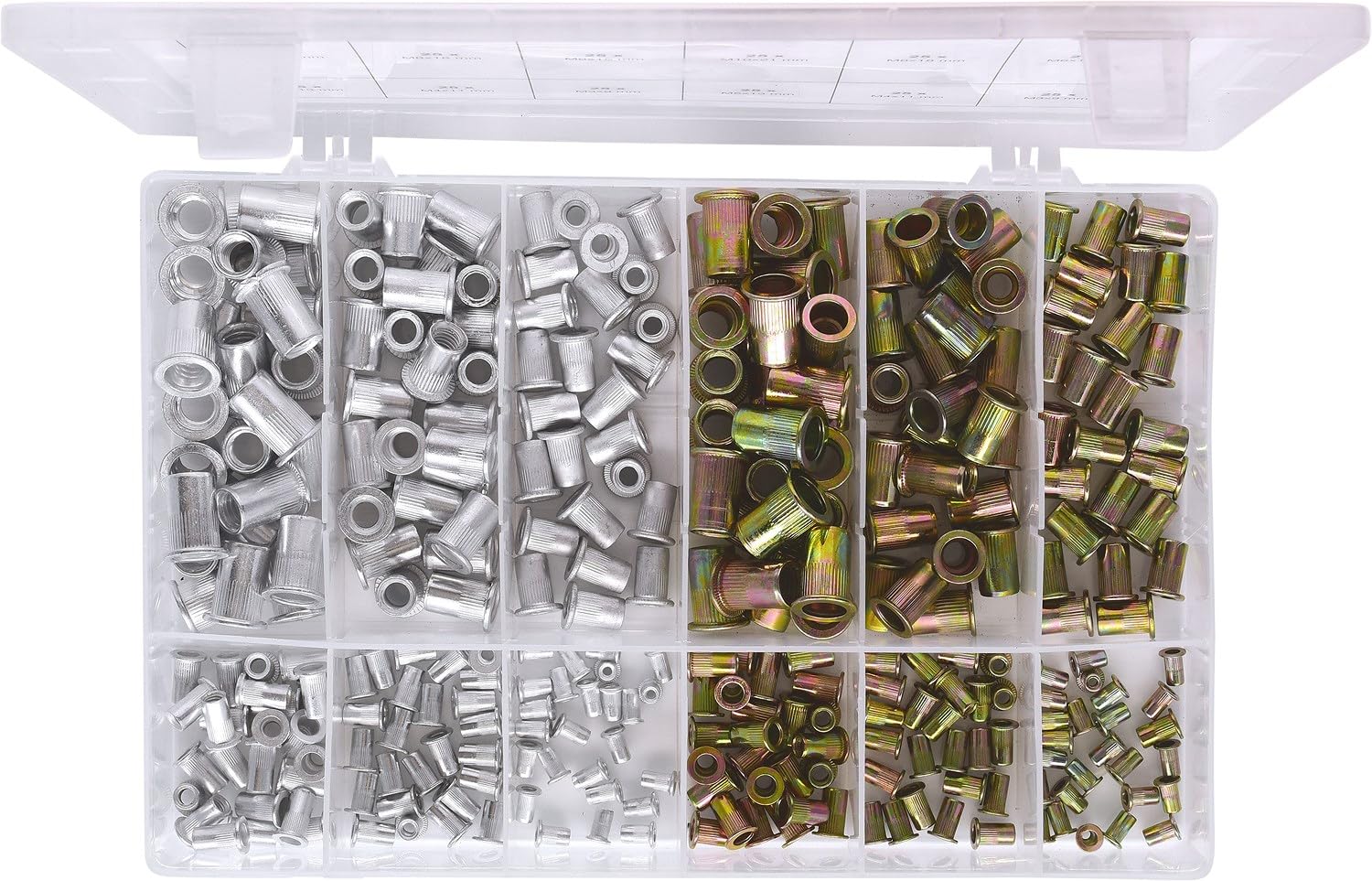 KS Tools Sortiment Gewindenieten Stahl+Aluminium, M3x9mm-M10x21mm, 300-tlg
