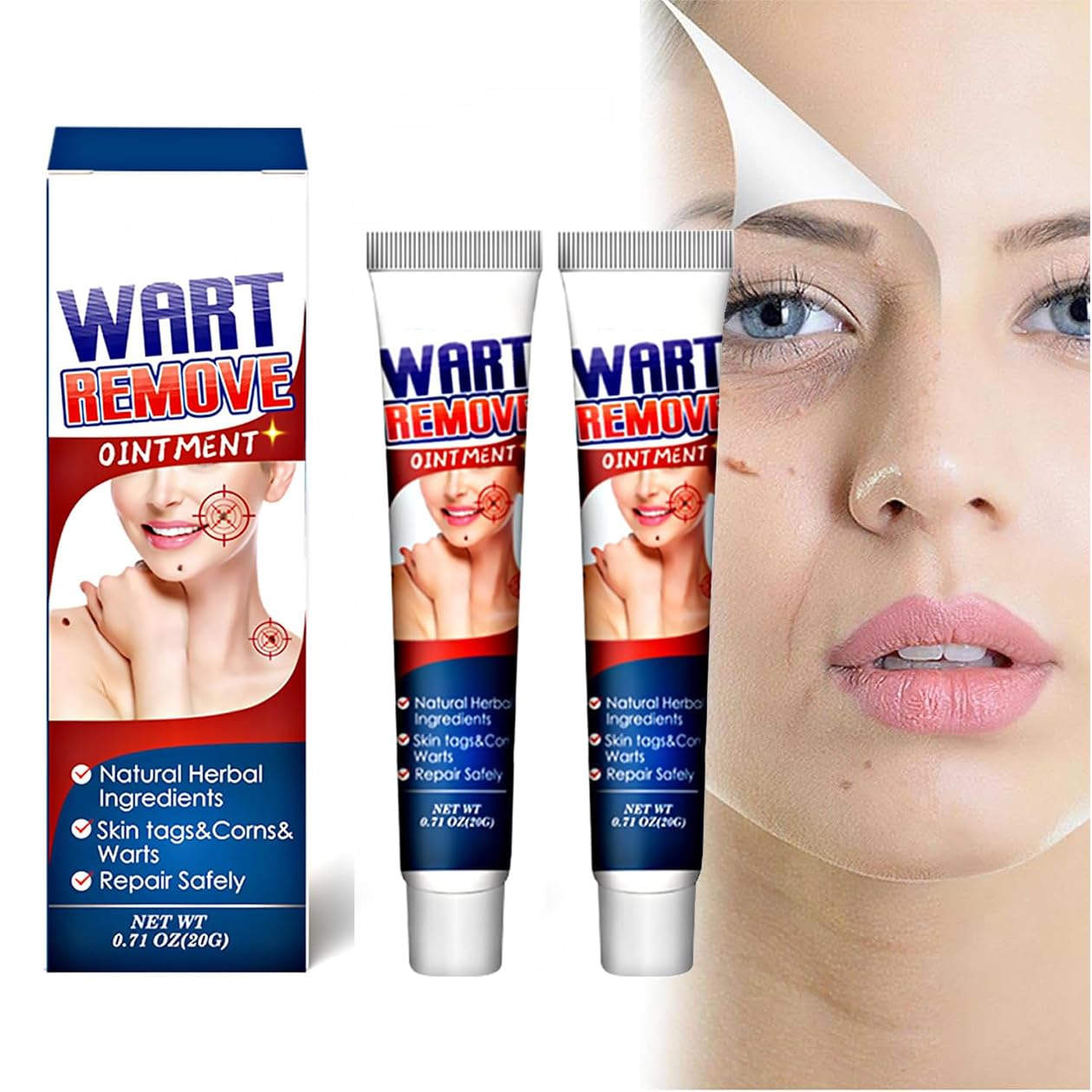 2PC Tag Removal Cream, Natural Skin Tag Remover Bee Venom Tag Remover Cream Skin Tag Remover for Face & Hands & Body