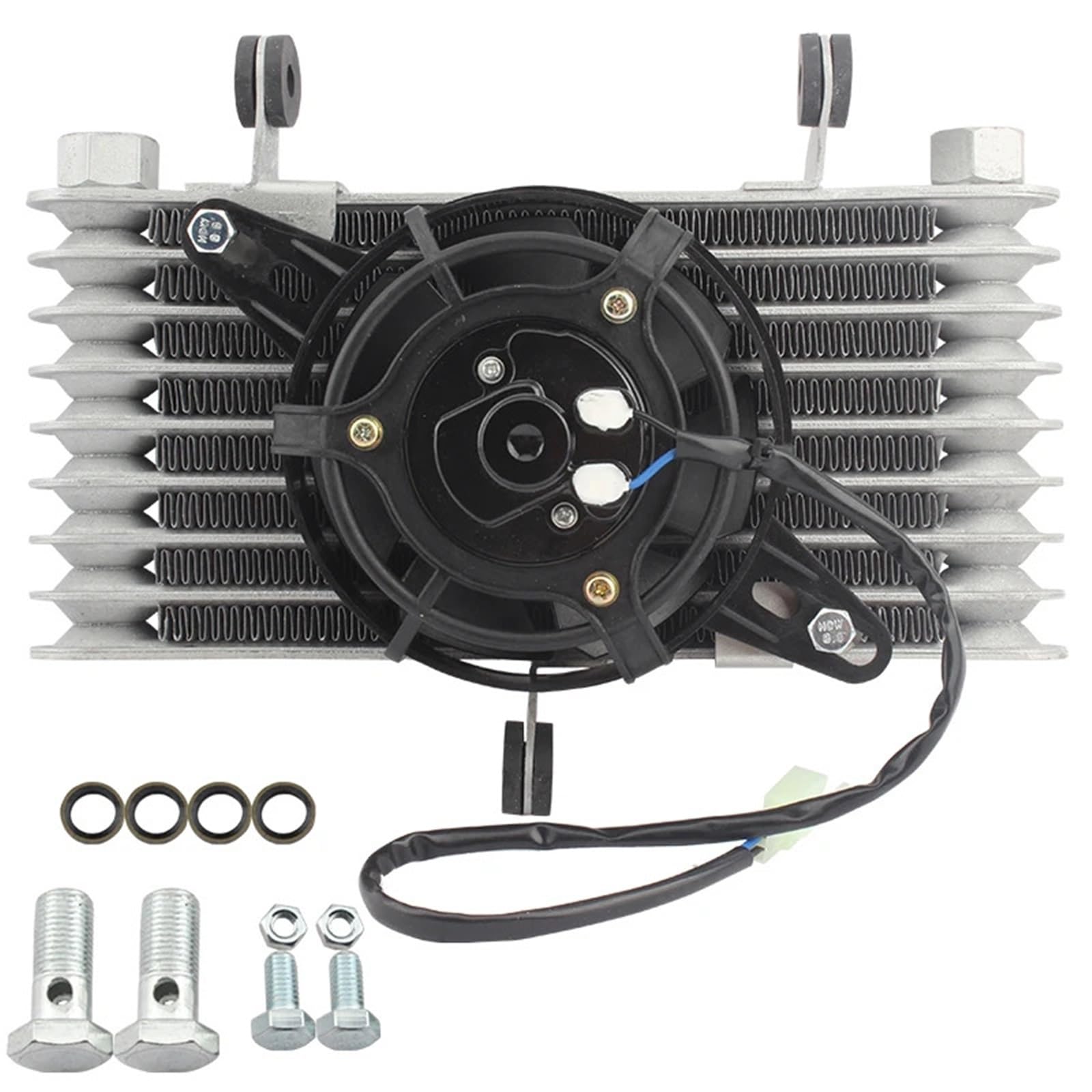 Chłodnica silnika Chłodnica oleju silnikowego + wentylator chłodnicy 8-rzędowa chłodnica chłodząca do motocykli ATV 125CC-250CC Chłodnica Oleju(Fan Oil Cooler KIT)