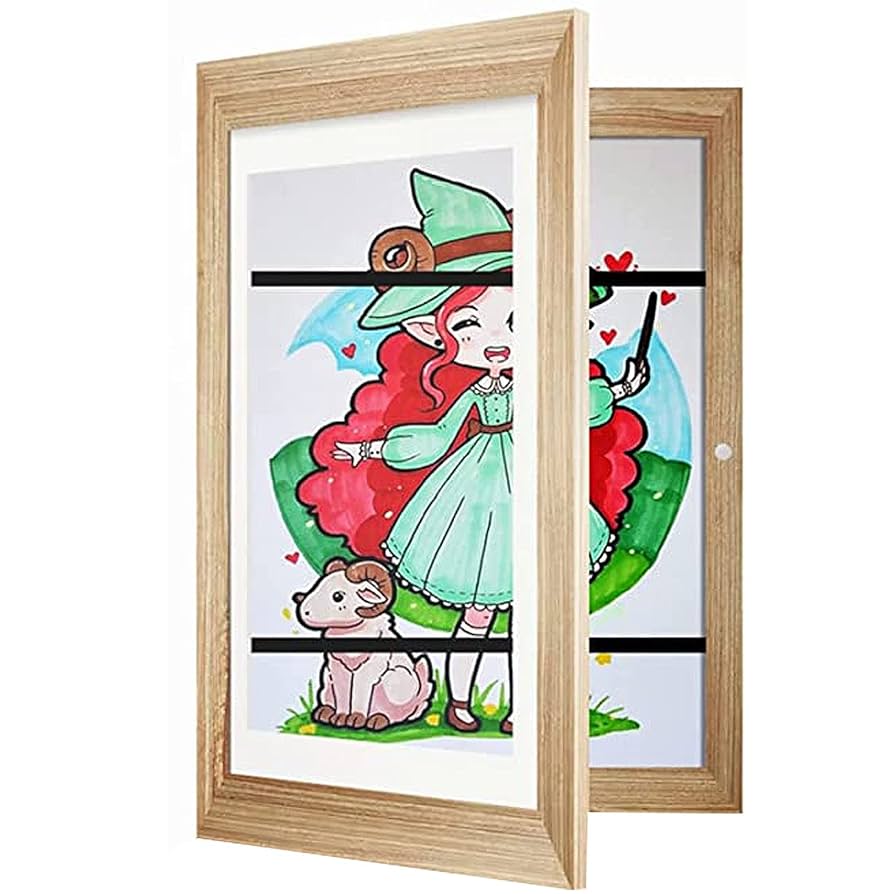 グラフィックアート 絵画 キッズアートの額縁、 変更可能なA4キッズアートワークの額縁