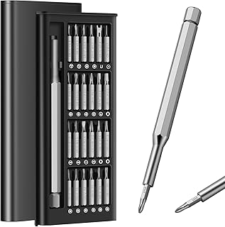 25 in 1 Mini Precision Screwdriver Set, Dlnope Professional Magnetic Tiny Repair Tool Kit for Phone, Macbook, Computer, Watch, Laptop, Ring Doorbell, Eyeglass, Electronic, Screw Driver [Bearing Steel]