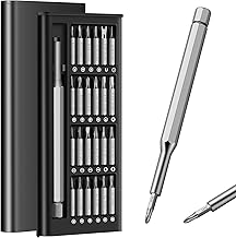 Precision Screwdriver Set, 24 Piece, Black and Silver