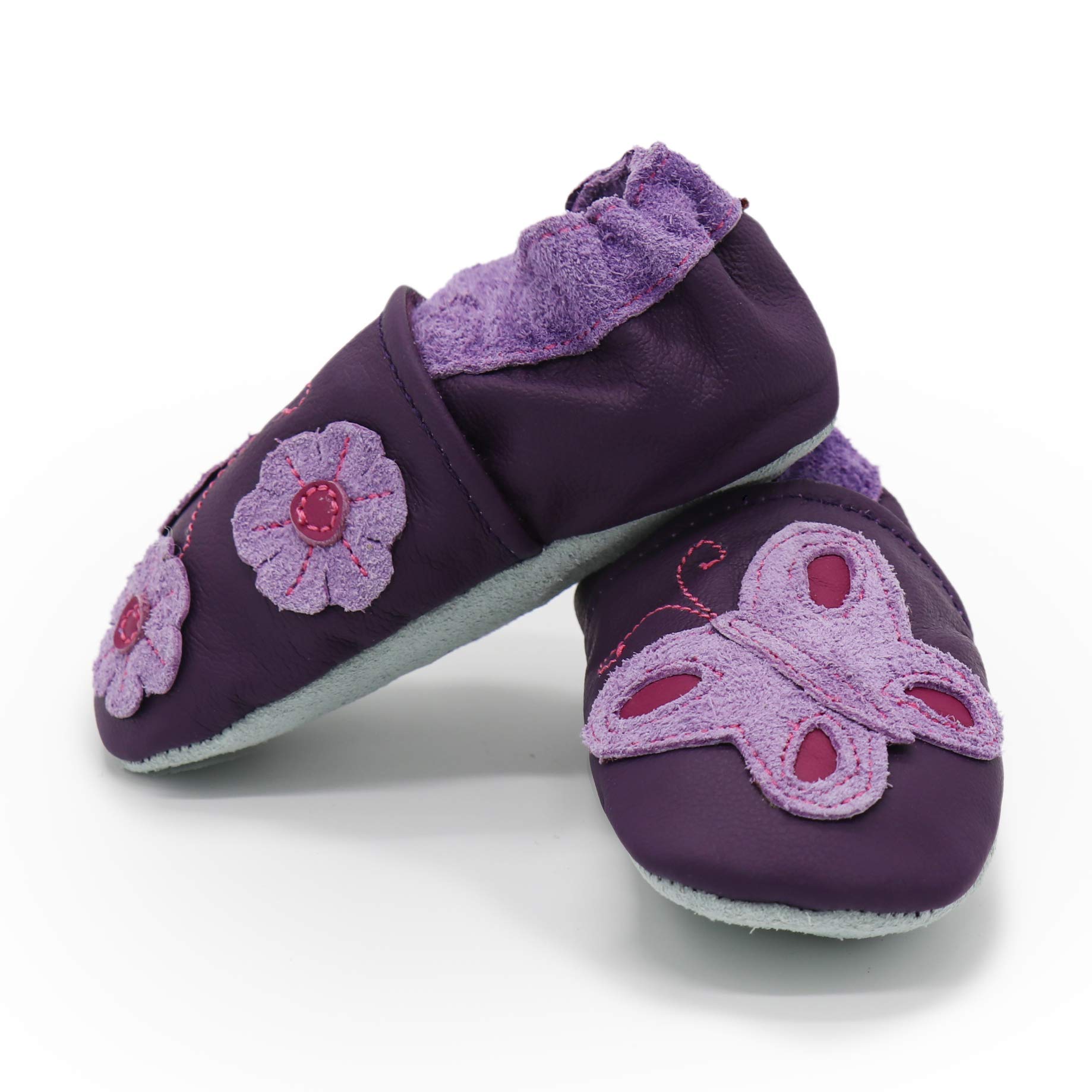 Carozoo Weiche Sohle Leder Babyschuhe Krabbelschuhe Lauflernschuhe Krippe Enfants Hausschuhe Neugeborene