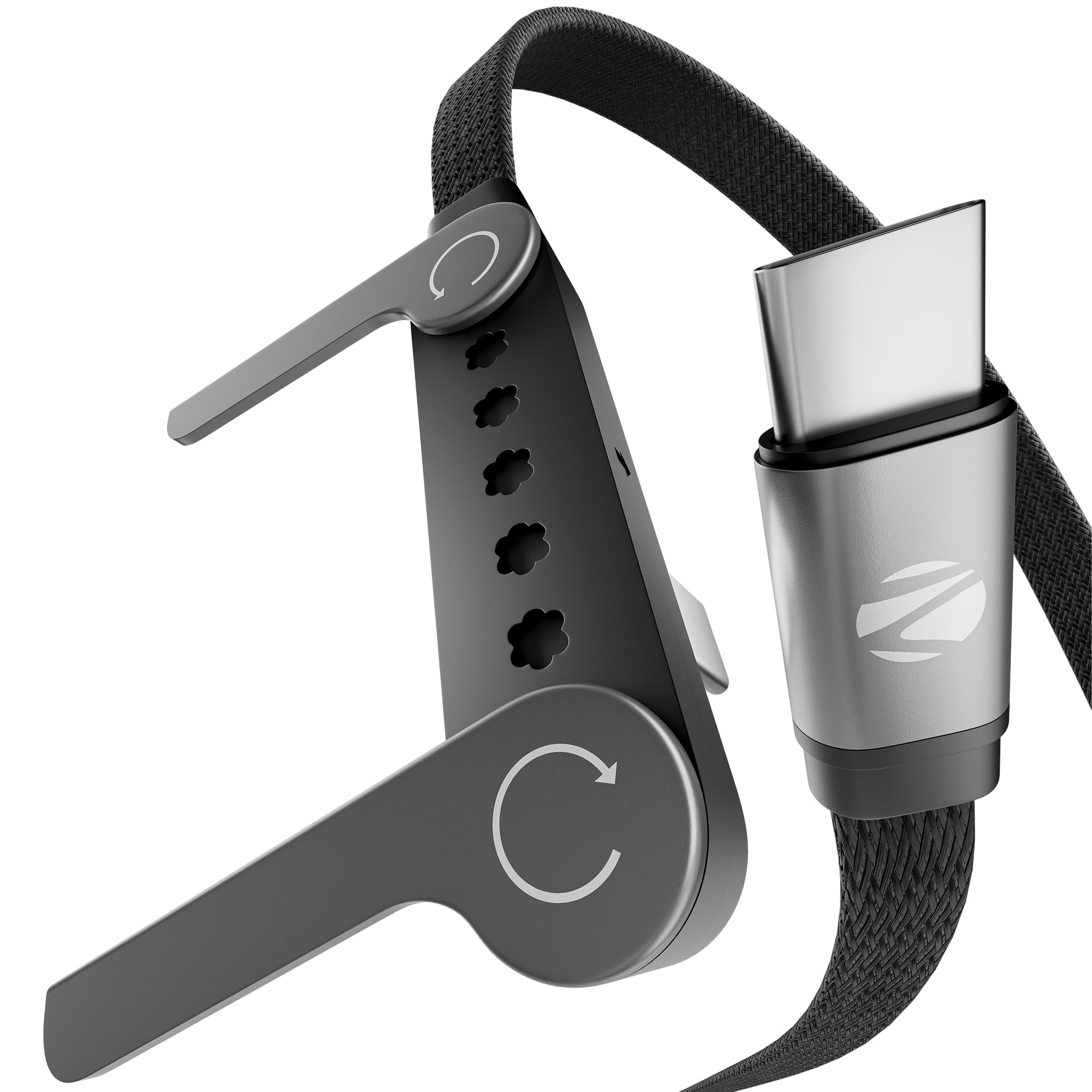 Zebronics Wattz 100CC2 Type-C to Type-C Cable, 1.5m Braided, 100W PD, 5A Fast Charging, 480Mbps Data Transfer, Charge & Sync, Phone Holder, Mobile, Tablet & Laptop Compatible (Black)-picture-17