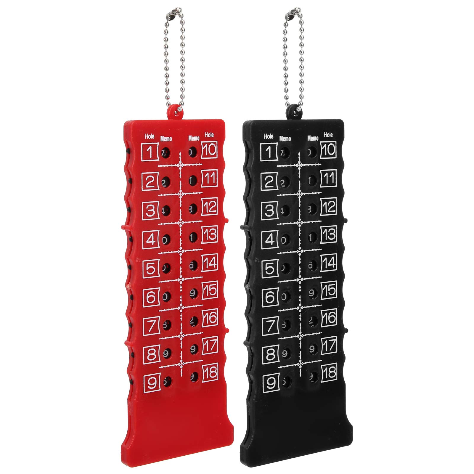 ZAWELIYO 2PCS Score Counter Counter, 18 Hole Record Golf Score with Charm Bracelet, Black and Red - Image 4