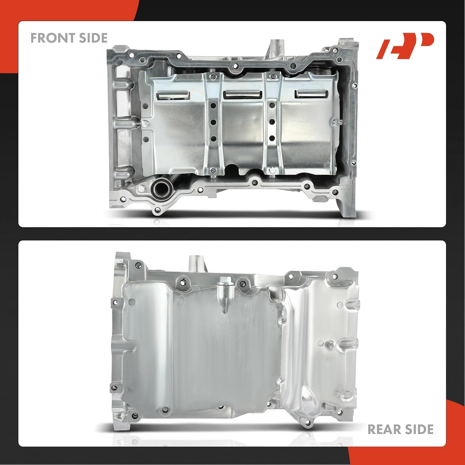 A-Premium Engine Oil Pan Sump with Drain Plug Compatible with Chevrolet Camaro 2010-2012 & Cadillac CTS 2010-2013, 3.0L 3.6L, Replaces 12636675, 12611900