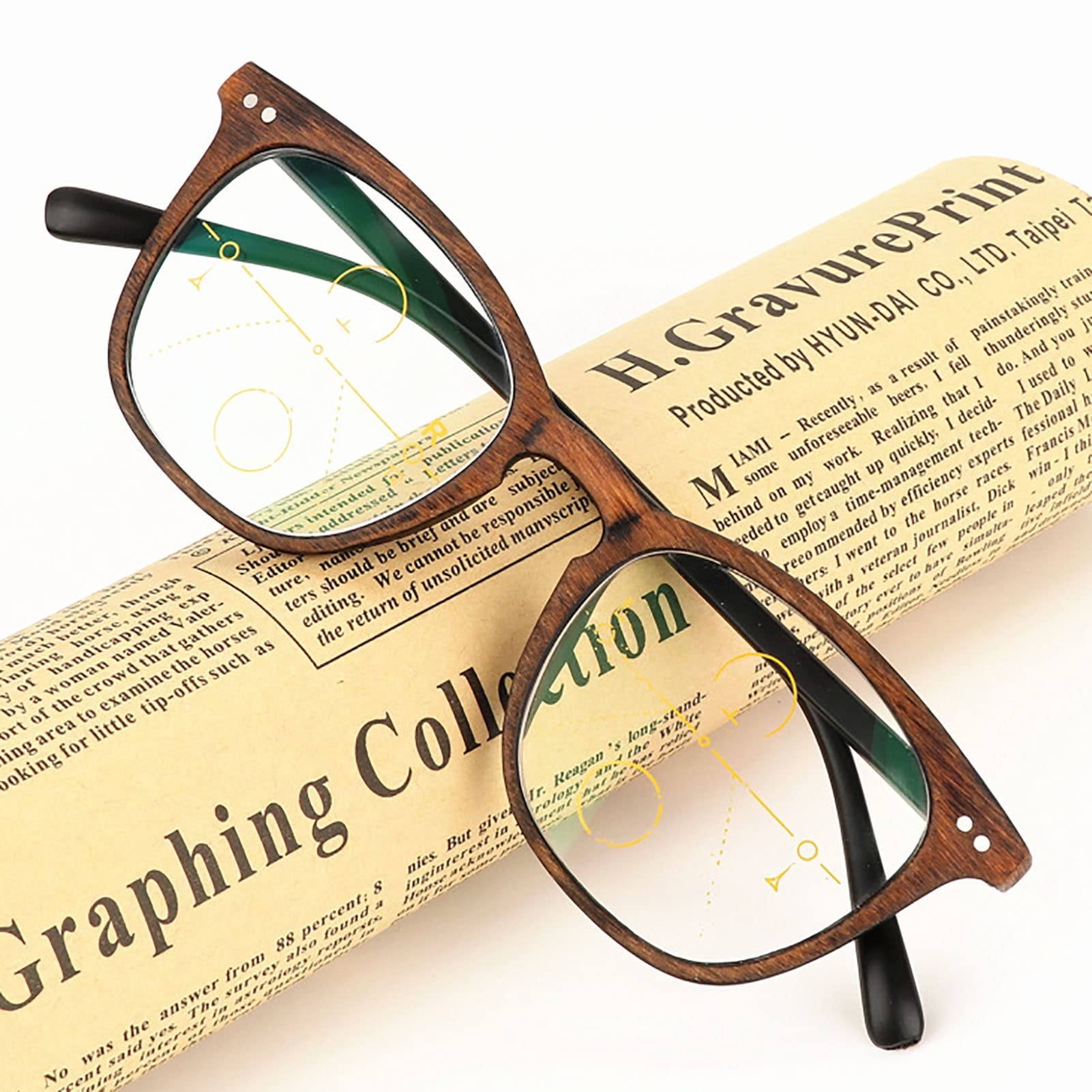 Gafas De Lectura,Gafas Presbicia, afas Multifocales Progresivas, Gafas De Sol De Transición De Uso Dual Lejano Y Cercano, Gafas De Lectura Fotocromáticas (Color : Brown, Size : +2.75)