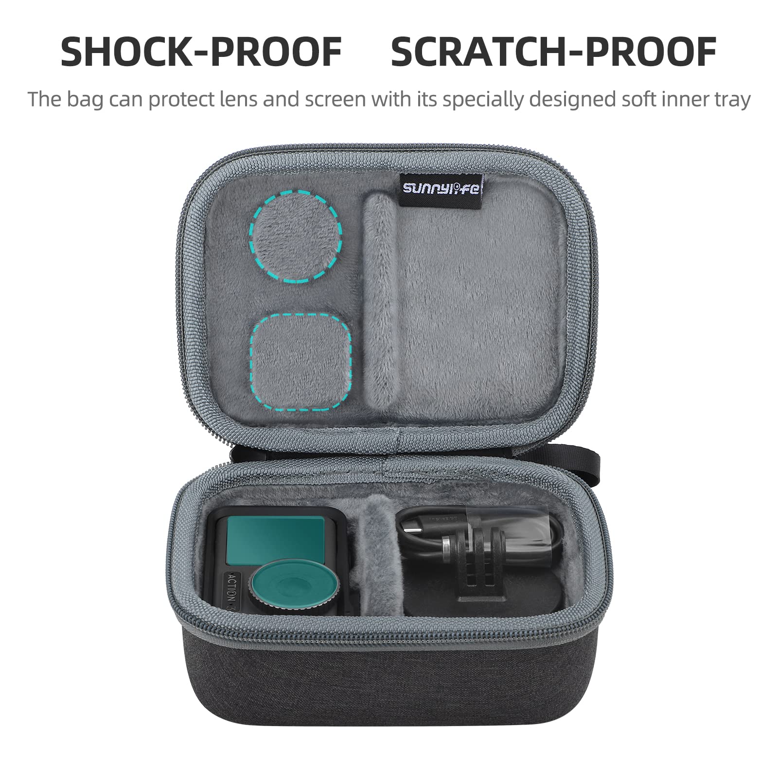 Custodia per DJI Osmo Action 5 Pro Action 4 Action 3 Combo Accessori Custodia Protettiva Anti Graffio Anti Shock, Per Osmo Action 5/4/3 Standard Combo