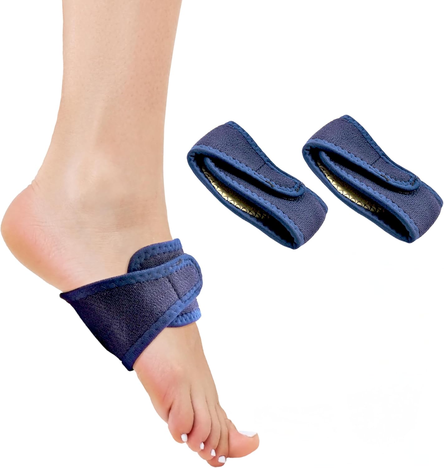 Dr. Frederick's Original Arch Support Brace for Plantar Fasciitis Relief — 2 ct — Adjustable Orthotic Wraps for Flat Feet, Fallen Arches & Foot Pain — Podiatrist-Designed for Nurses & Athletes