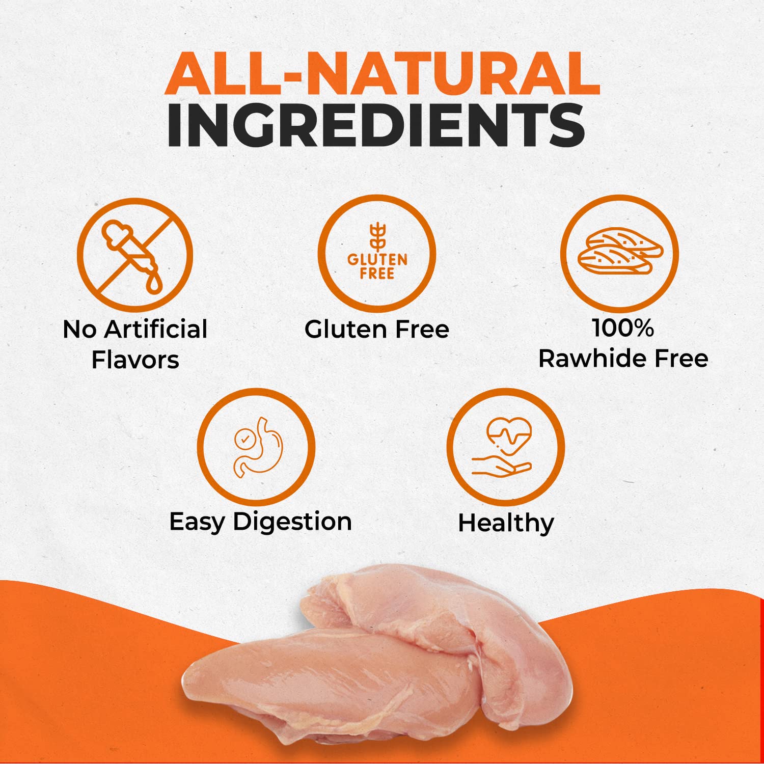 Canine Naturals Chicken Recipe Chew – Rohlederfreie Hundeleckerlis – aus den USA erhöhtem Huhn – ganz natürlich und leicht verdaulich – 5 Packungen mit 17,8 cm großen Rollen für Hunde 22,7-34 kg