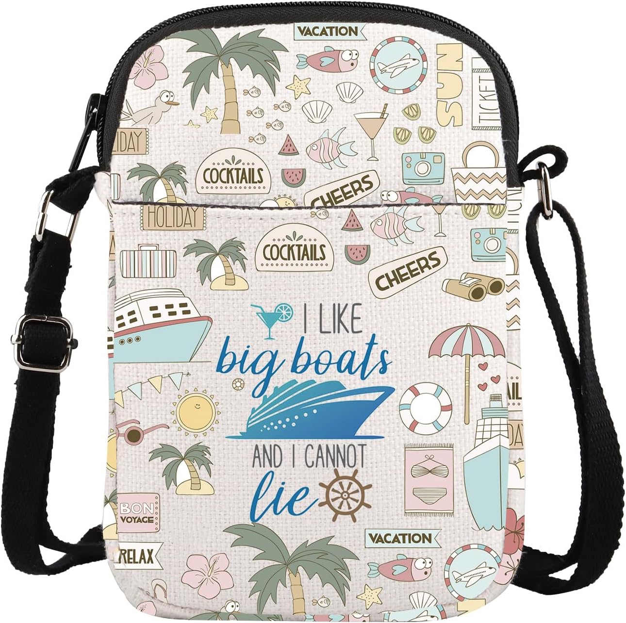 TGBJE I Like Big Boats and I Cannot Lie Crossbody Bags Sailing Boating Nautical Gift Cruise Vacation Travel Bag Boat Lovers Gift (Boat Cb)