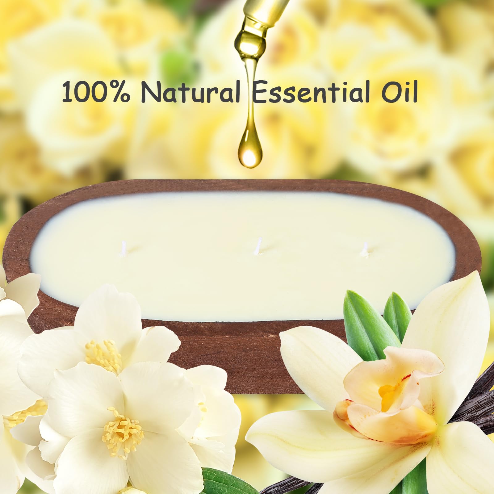 Velas de citronela, vela perfumada grande de 16 pulgadas con cuenco de madera, 6 mechas de 30 onzas, vela de citronela para exteriores, interiores, patio, jardín, camping