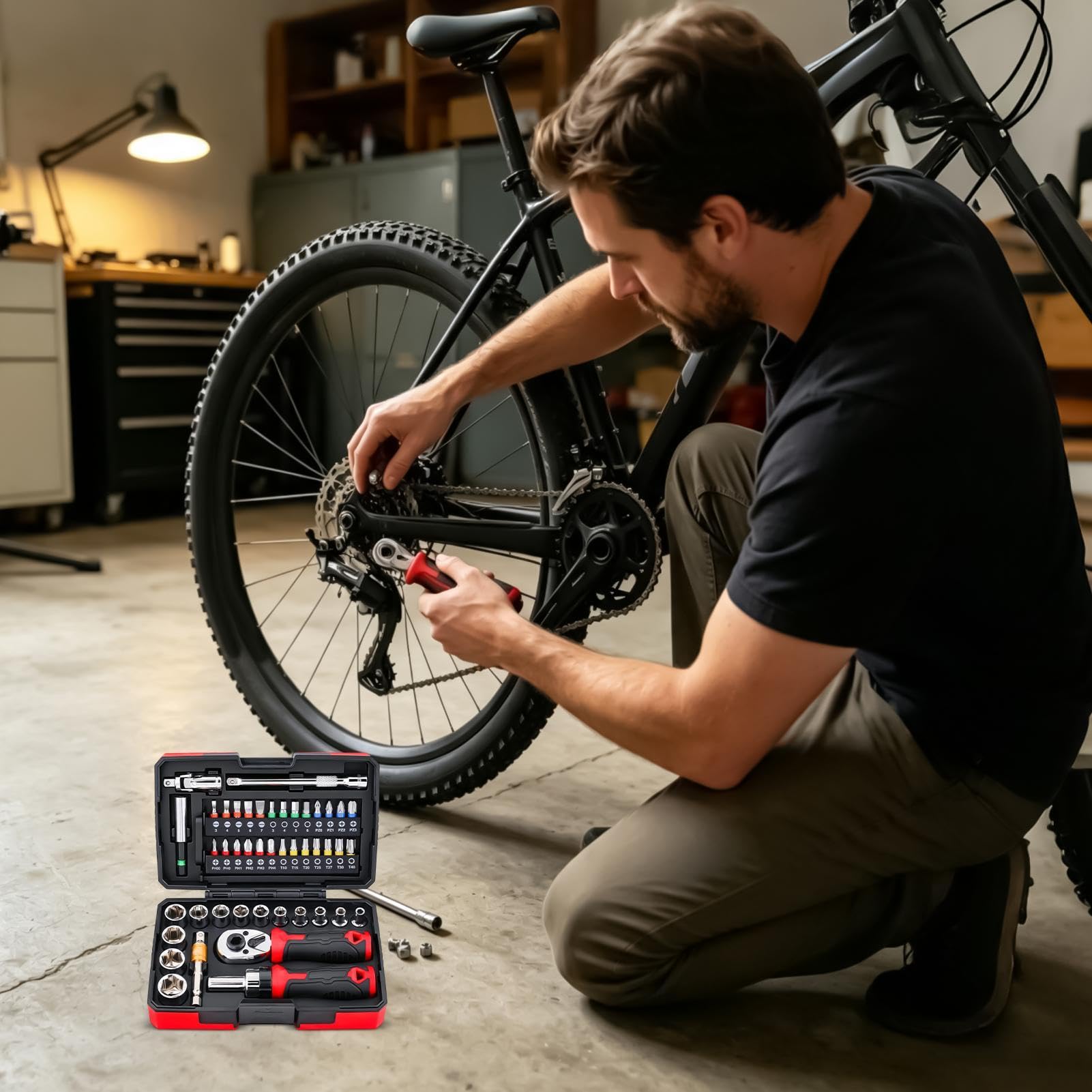 Générique Wrench Tool Set, Magnetic Ratcheting Spanner Maintenance Tool Kit