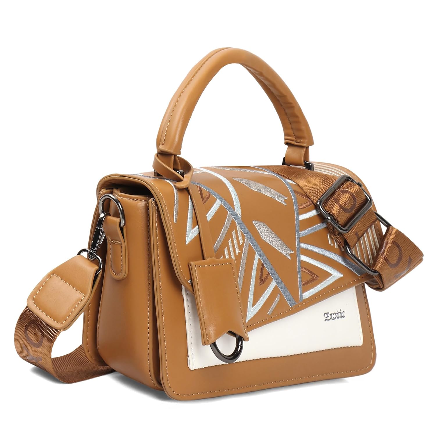 EXOTIC® Premium Embroidery Design Saddle Boxy Shoulder Bag For Women/Girl’s