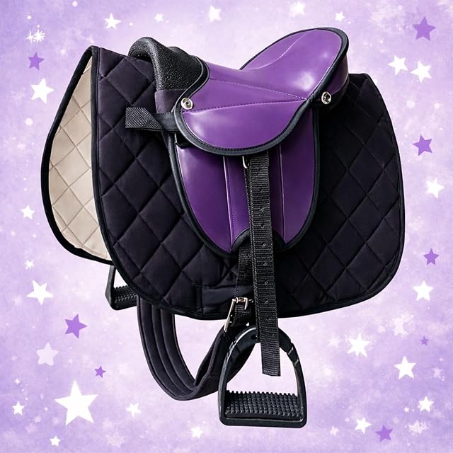 Brama West - Conjunto de silla de montar para caballo de madera "My Happy Pony"