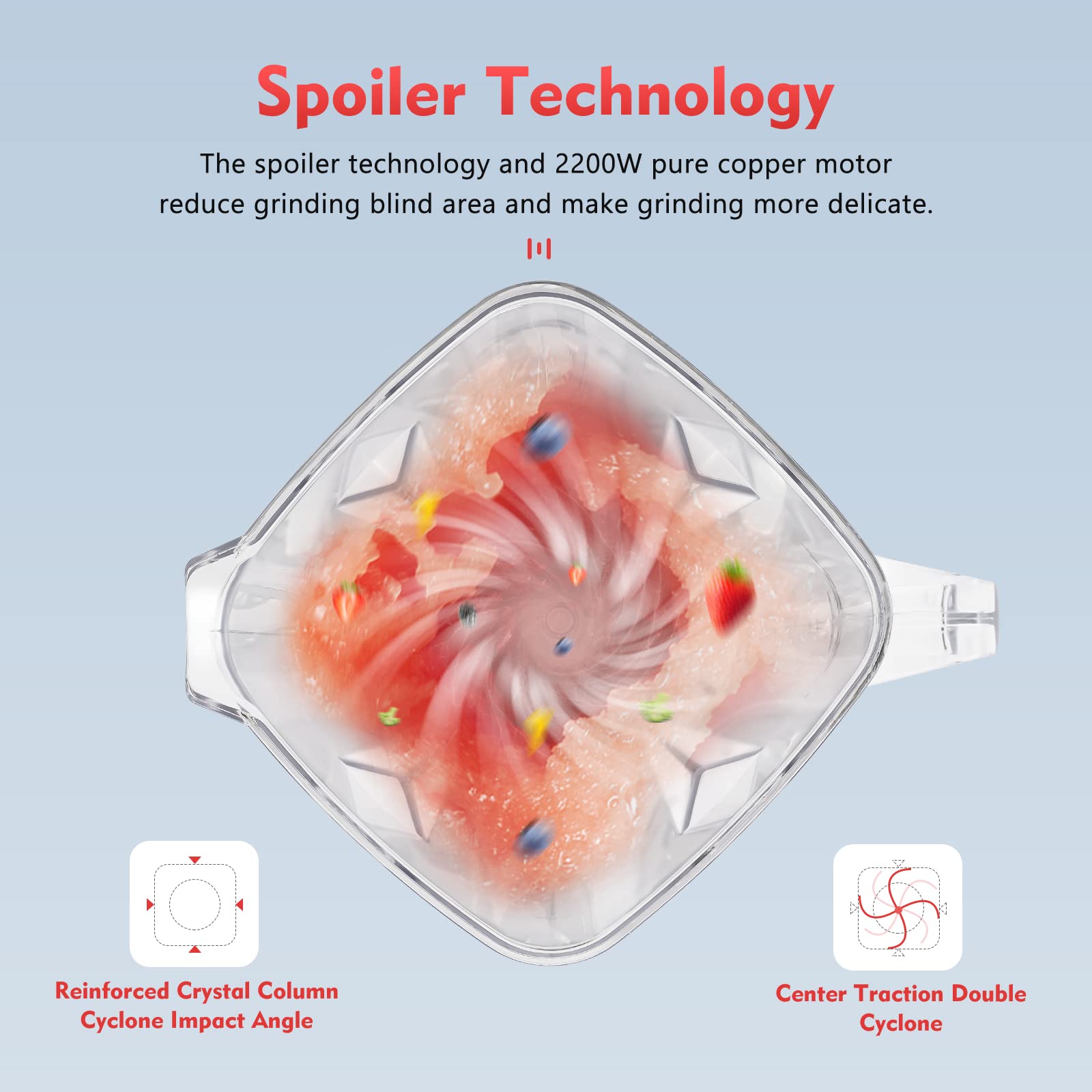 Unnsiapit Commercial Blender for Kitchen, 2800W Electric Professional Countertop Blender Milkshake Mixer, Mixed Drink Smoothie Maker for Home Restaurant, Speed Control, 2L/0.5Gal Cup, Black