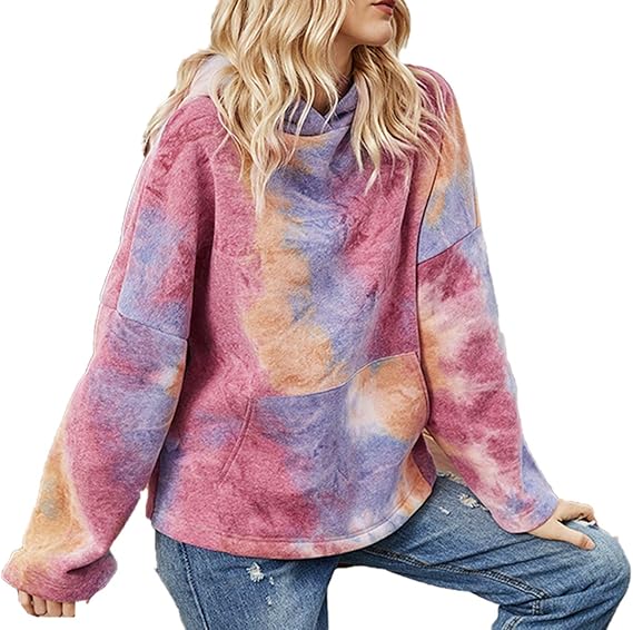 Sweat à Capuche Femme No Boundaries Tie-dye Gris/noir – Taille S, Manches Longues, Avec Poches
