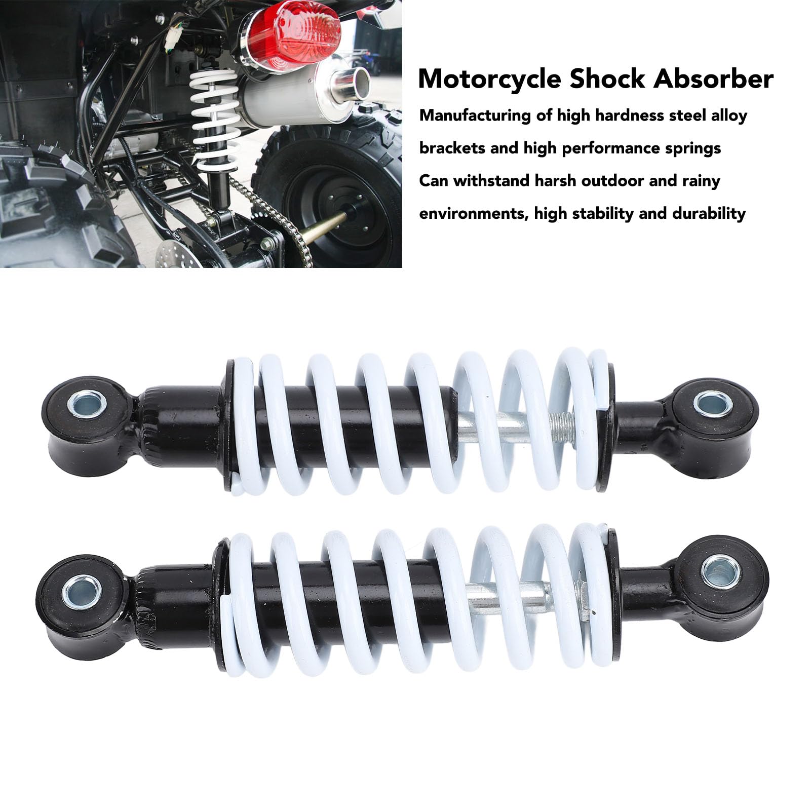 2 Stück 190mm Motorrad Stoßdämpfer mit einstellbarem Dämpfungssystem, 200LBS Tragkraft für Mini Dirt Bikes