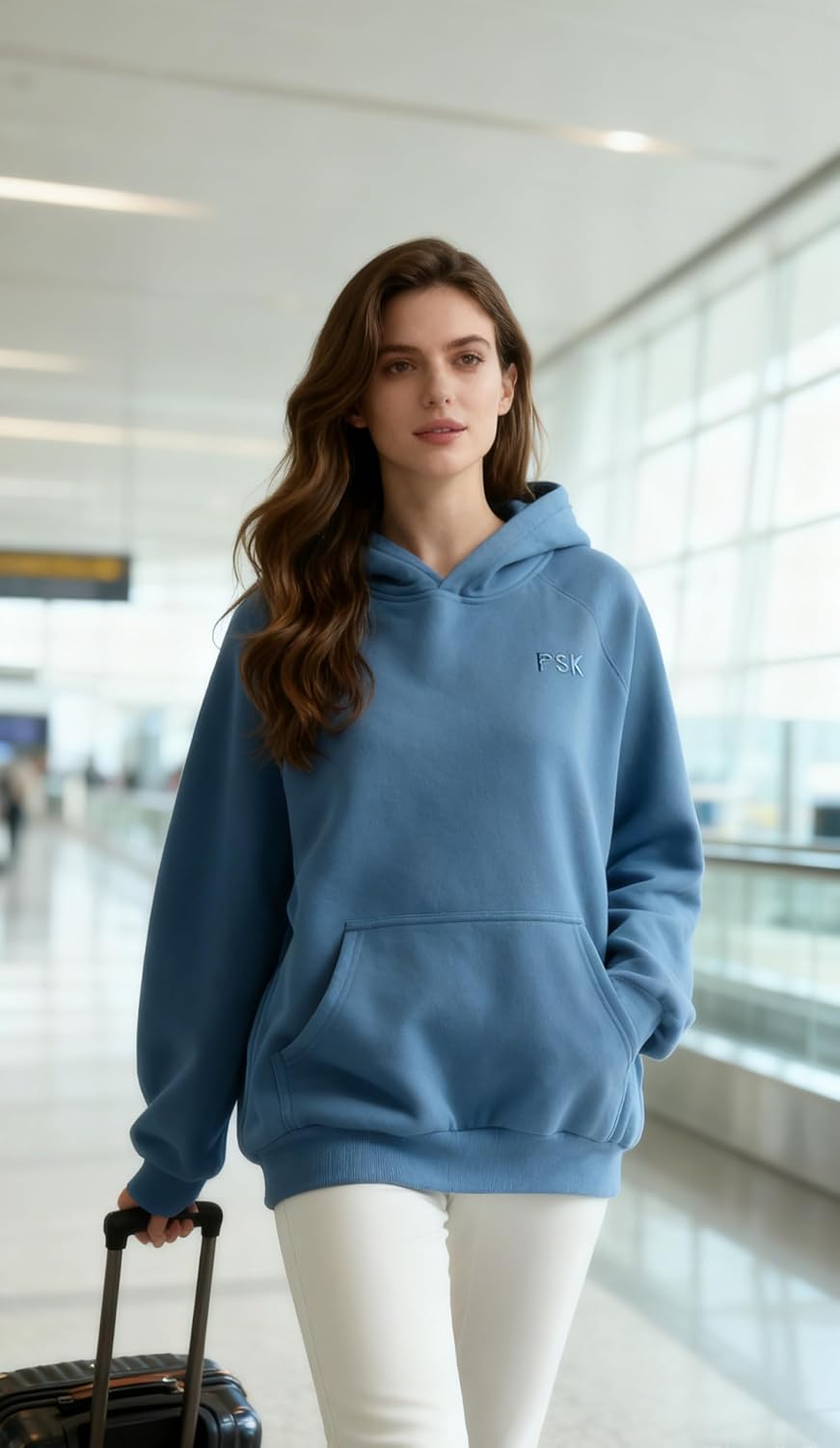 Womens Oversized Fleece Hoodie Sweatshirt for Casual Fall Winter Daily Wear Soft Cotton Warm Lined - Image 2