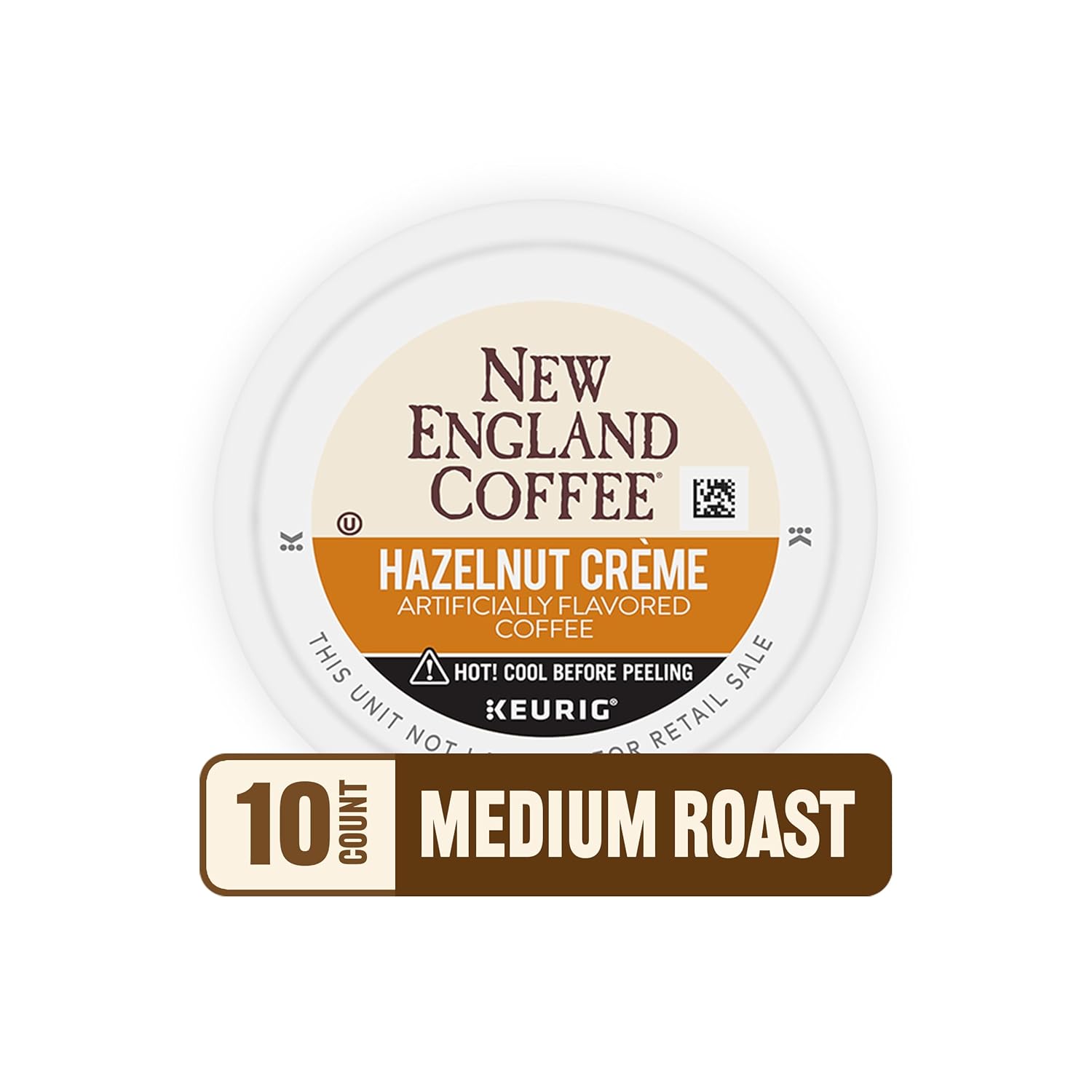 New England Coffee Single Serve Pods, Hazelnut Creme Medium Roast 10 Count (Pack of 6)