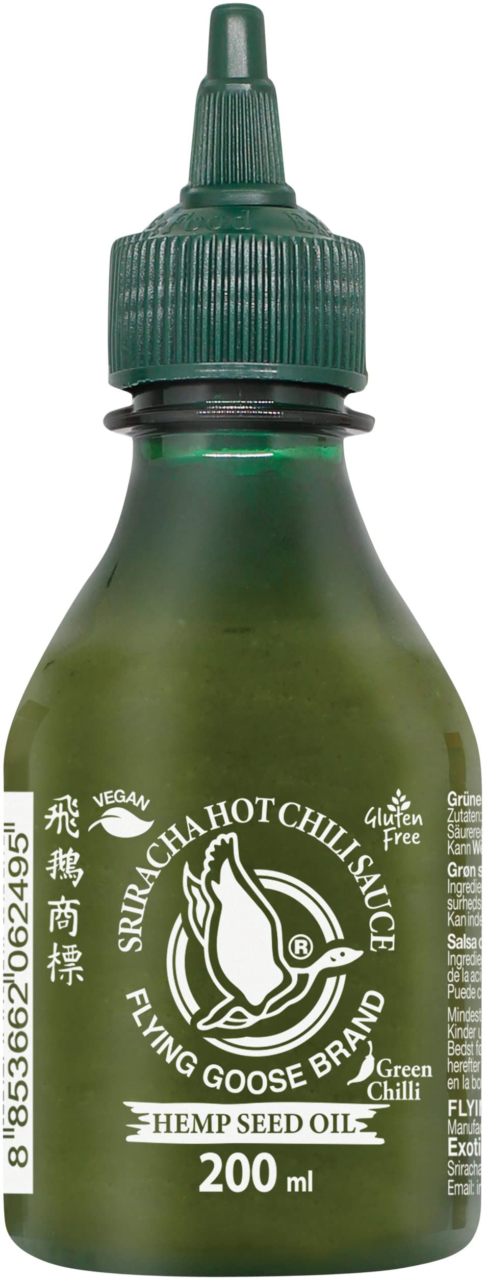 Flying Goose Salsa de chile Sriracha con aceite de semilla de cáñamo 225g