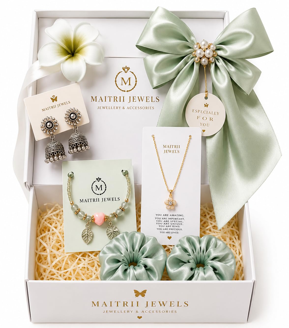 Premium Gift Hamper for Women & Girls | Necklace, Bracelet, Earrings, Hair Accessories Gift Box | Birthday, Rakhi, Friendship, Valentine's & Diwali Gifts-image-49