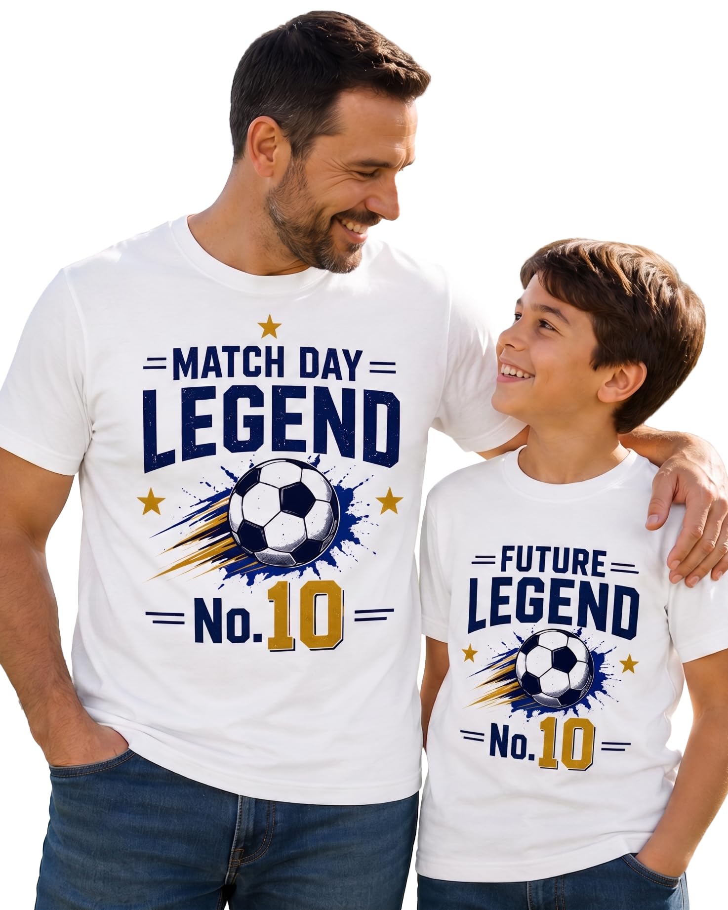Father Son Matching Football T-Shirts | Match Day Legend & Future Legend Soccer Shirts | Dad and Boy Matching Outfit | Sports Fan Family Tees-image-40