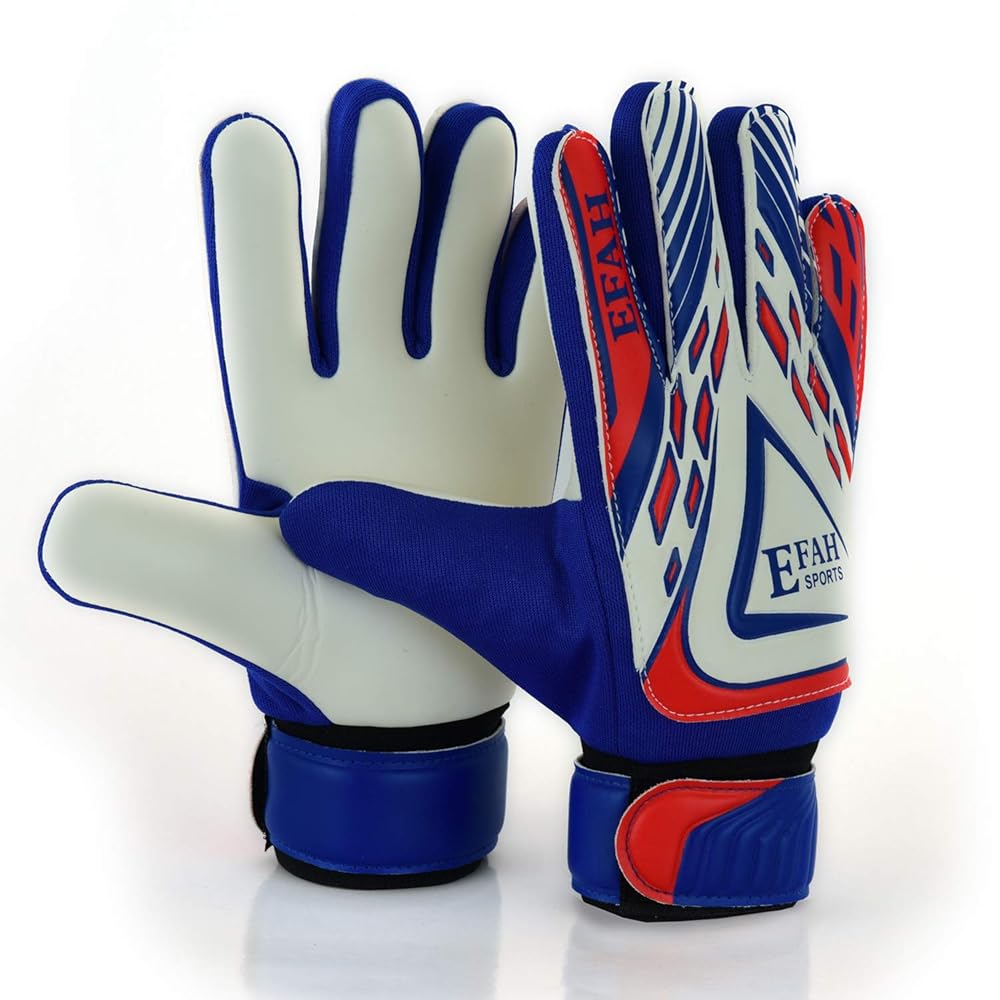 EFAH SPORTS Soccer Goalie Goalkeeper Gloves for Kids Boys Children Football Gloves with Strong Grips