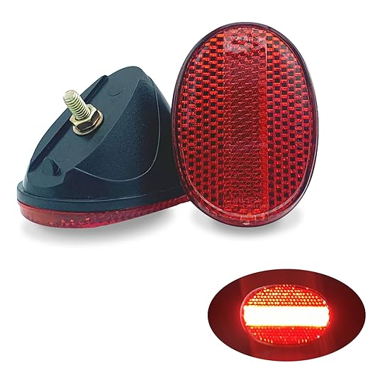 WELNENT Bicycle Mudguard Fender Rear Reflector Warning Safety Light